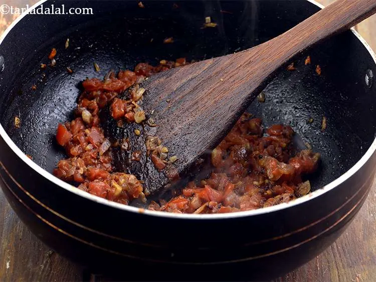 Step 15 – Add the chopped tomatoes and cook for 3 to4 minutes. Use ripe, fresh and red …
