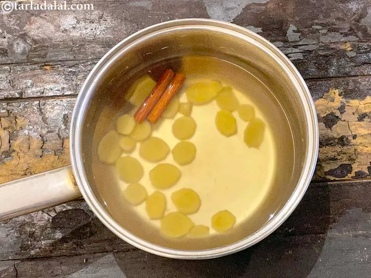 स्टेप 9 – यह पकी हुई चाय के जैसा दिखता है। हमारे <strong>अदरक …