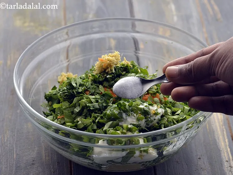 Step 25 – Add salt and a little water (approx. 1/4 cup).