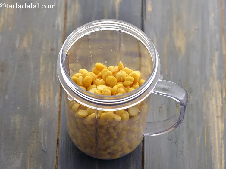 Step 13 – Transfer the dal to a mixer jar.