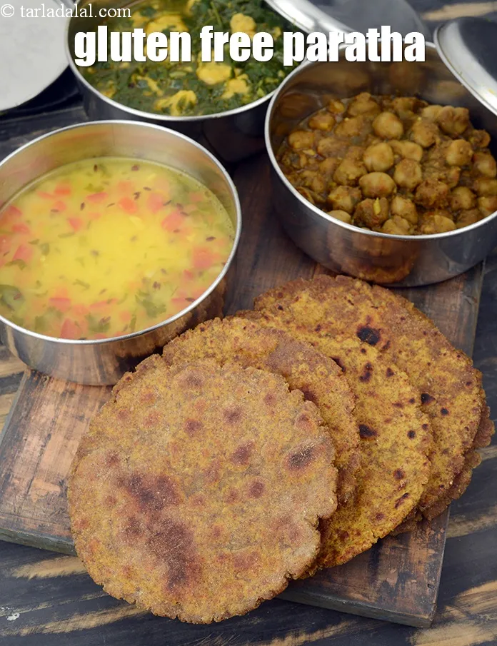 Step 27 – Serve&nbsp;<strong>three grain paratha | Indian ragi jowar paratha for weight loss | gluten free paratha …