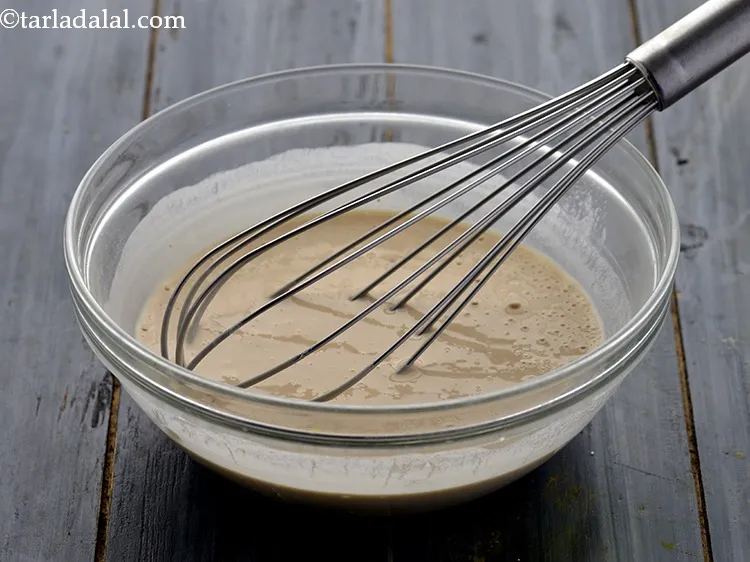 Step 18 – <div> Using around &frac34; cup of water we have mixed to prepare a lump-free, smooth …