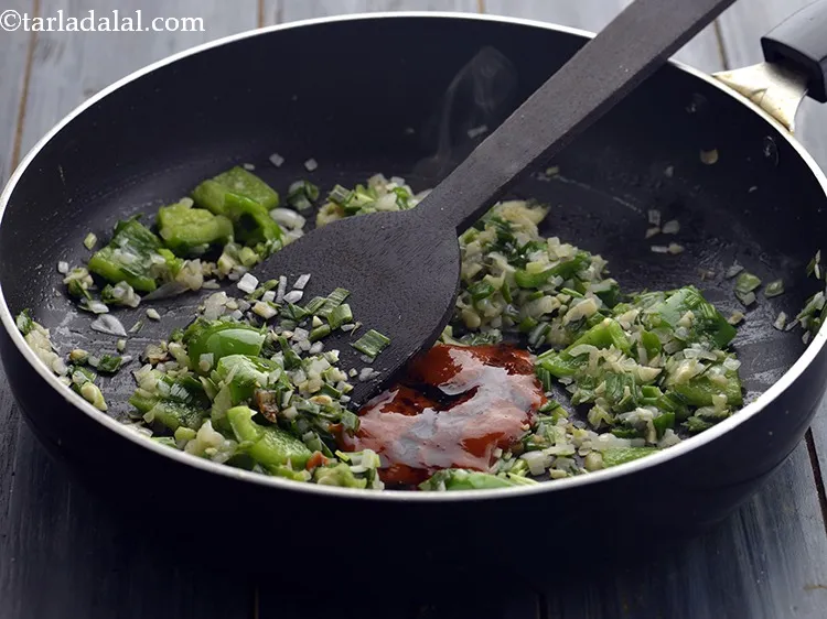 Step 36 – Add the soy sauce.