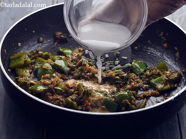 Step 39 – Add the cornflour-water mixture.