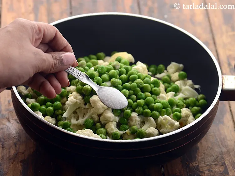 Step 9 – Add salt and mix well.
