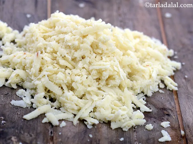 Step 3 – For making the <strong>mawa peda</strong>, firstly grate the mawa, measure all the other ingredients and …