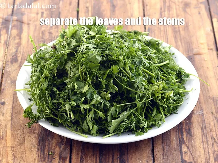 Step 24 – Separate the leaves and the stems. We are only going to use the leaves and …