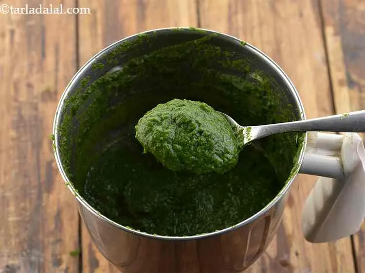 Step 9 – Blend till smooth using approx. 1 tbsp of water till smooth. Keep aside.