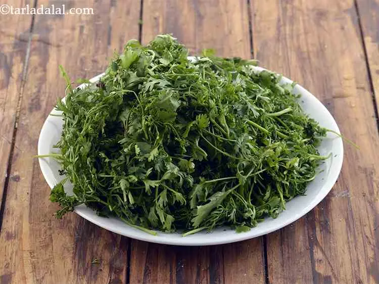 Step 2 – Separate the leaves and the stems.