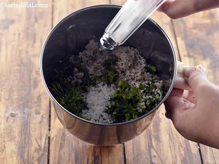 Step 13 – Finally, add salt to taste. To make this a faraal (vrat) friendly chutney substitute salt …