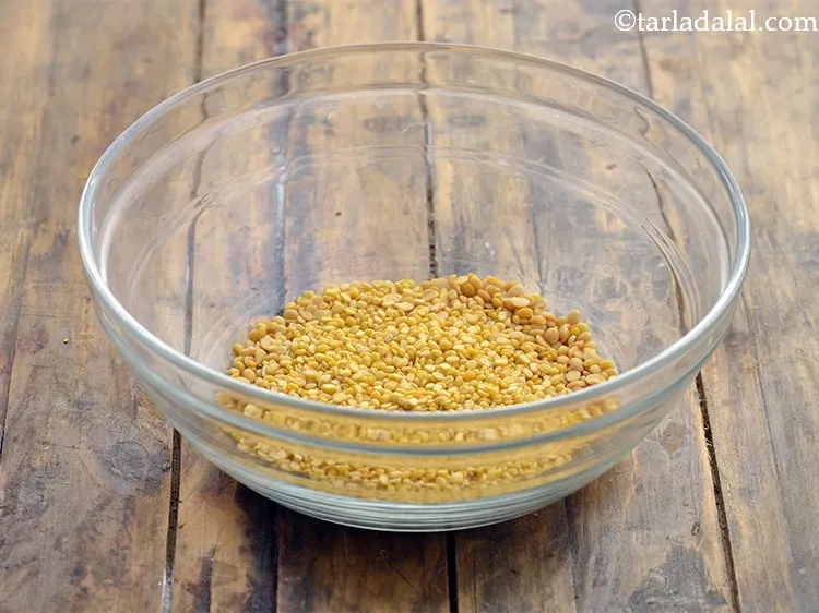 Step 14 – Add the yellow moong dal.