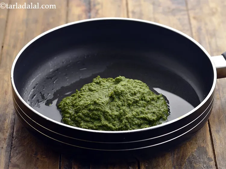 Step 25 – Add the prepared green paste.