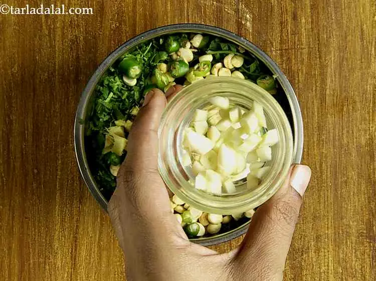 Step 10 – Add the chopped garlic.