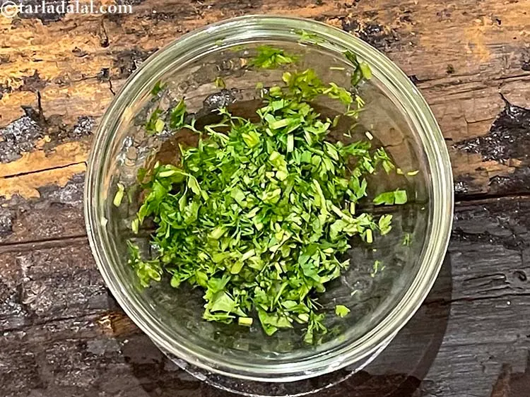 Step 5 – To make <strong>green garlic sauce for Chinese food | green garlic sauce for Indian snacks …