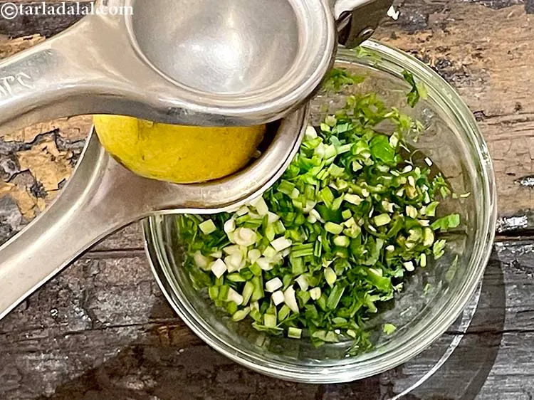 Step 8 – Add&nbsp;<meta charset="UTF-8" />1 tbsp&nbsp;<a href="glossary-lemon-juice-numbi-ka-ras-nimbu-ka-juice-471i">lemon juice</a>. Lemon juice gives a good tang to the <strong>green …