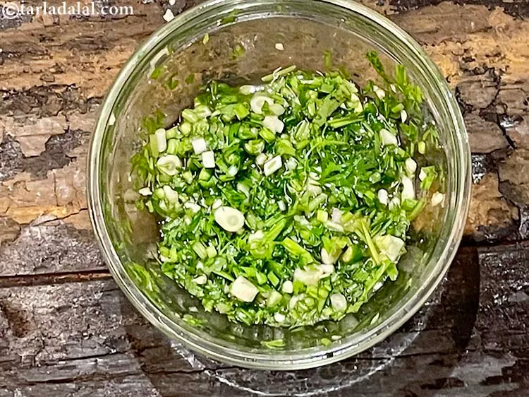 Step 13 – Mix <strong>green garlic sauce for Chinese food | green garlic sauce for Indian snacks | …
