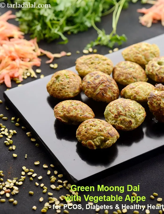 Step 24 – <strong>Green Moong Dal with Vegetable Appe - for PCOS, Diabetes &amp; Healthy Heart.</strong>