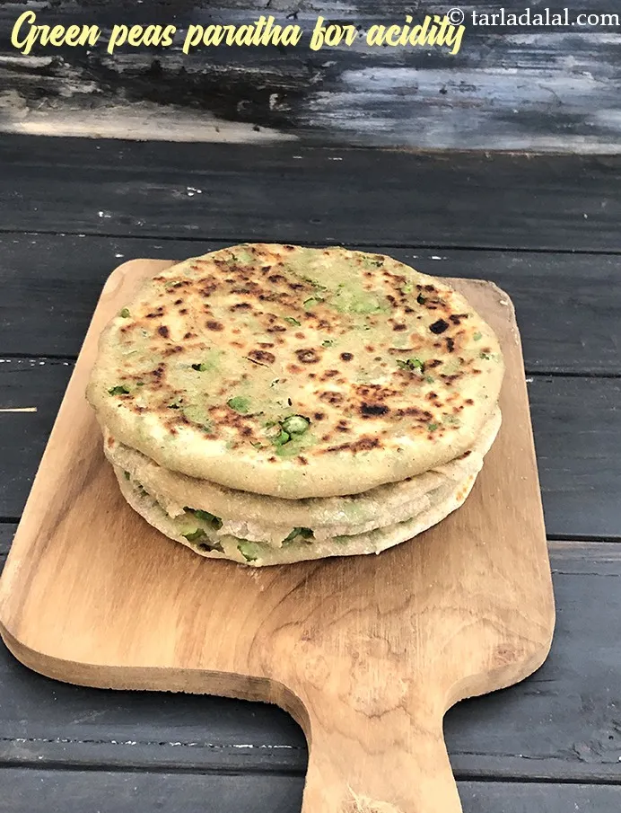Step 27 – <strong>Green peas paratha for acidity.</strong>