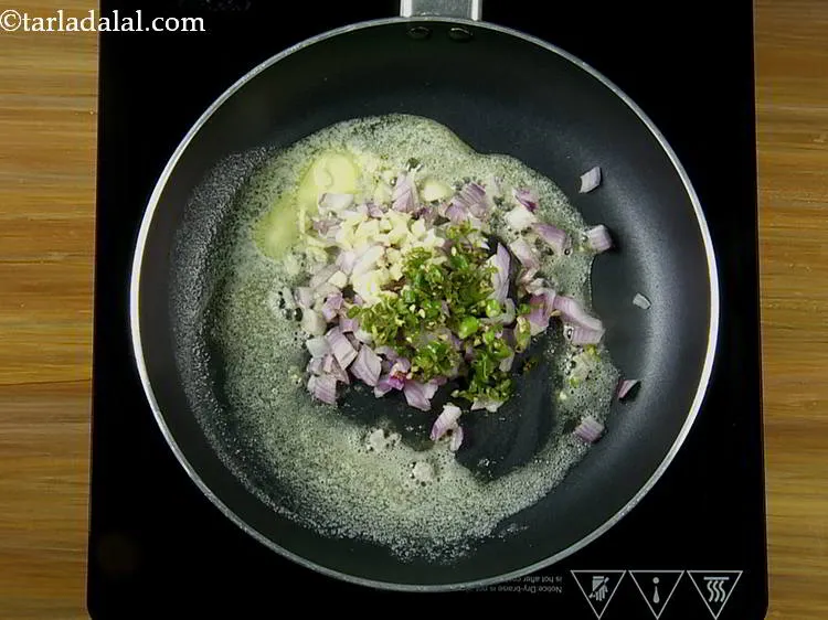 Step 5 – Add the green chillies. If preparing for kids, then avoide adding green chillies.