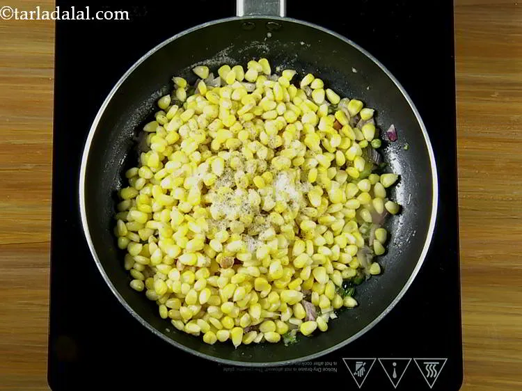 Step 9 – Add salt and black pepper powder. You can enhance the micture by adding dried Italian …