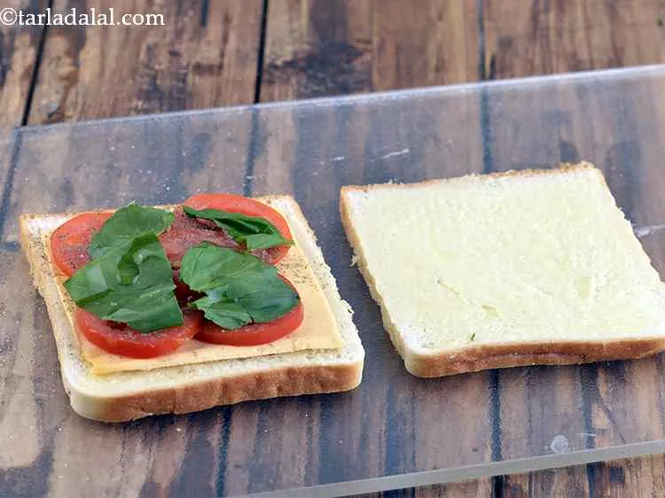 Step 7 – Sprinkle a little basil leaves.