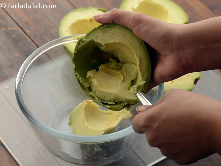 Step 90 – Scoop out the center portion with the help of a spoon.