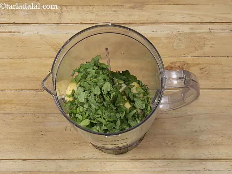 Step 11 – Add the roughly &frac14; cup of chopped mint leaves.