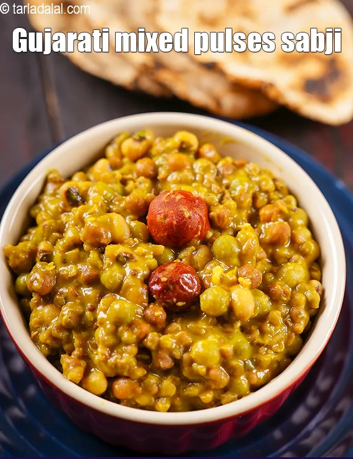 Step 38 – Serve <strong>mixed kathol sabzi | Gujarati mixed pulses sabji | healthy mix&nbsp;kathol shaak&nbsp;|</strong>&nbsp;hot with rotlis.