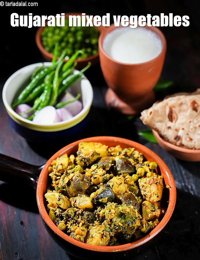 Step 32 – Serve <strong>panchkutiyu shaak | Gujarati mixed vegetables | South Gujarat mixed vegetable sabji |&nbsp;</strong>hot with …