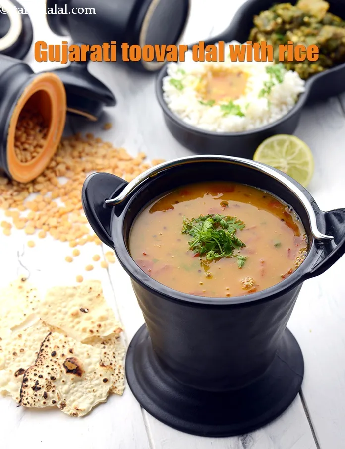 Step 35 – Reheat the <strong>Gujarati toovar dal sweet and spicy recipe | Gujarati toovar dal with rice …