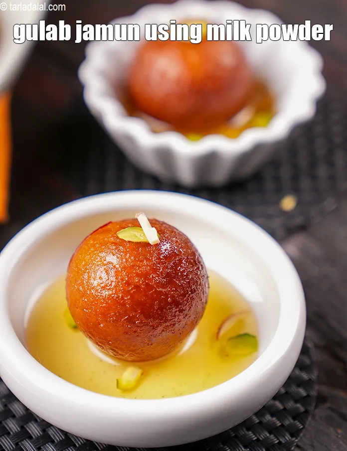 Step 24 – Serve the<strong> instant gulab jamun</strong> warm or store at room temperature in an air-tight container …