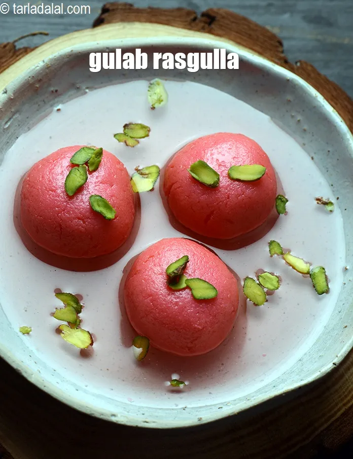 Step 22 – Serve<strong> rose rasgulla </strong>chilled.