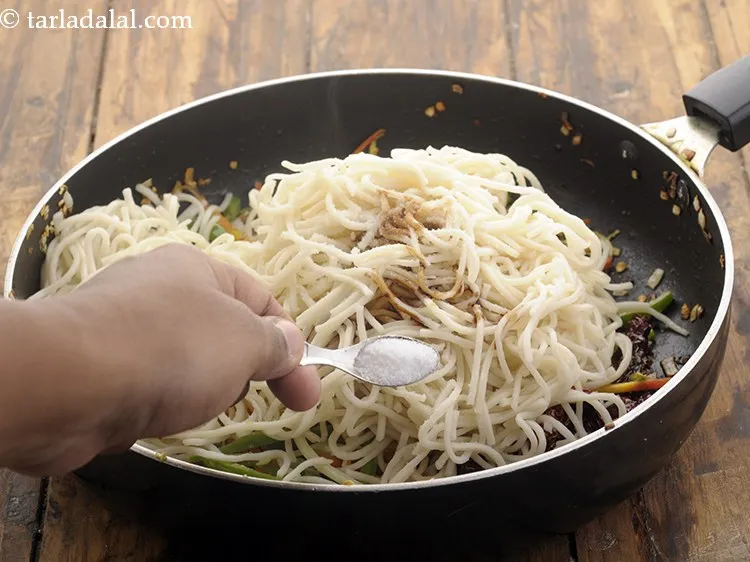 Step 13 – Add soya sauce, salt to taste.