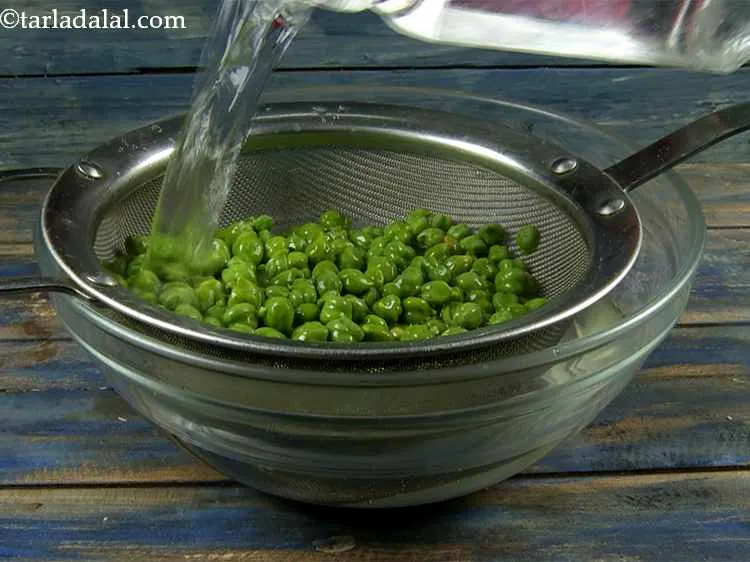 Step 7 – Add cold water and keep aside. The cold water refreshes, stops the internal cooking process …