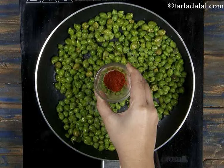 Step 15 – Add the chilli powder.