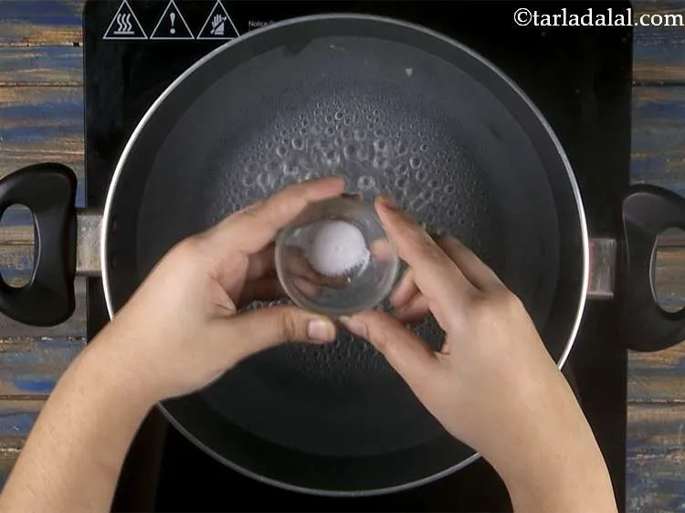 Step 4 – Also, add a pinch of soda bi- carb. This helps in retaining the bright green …