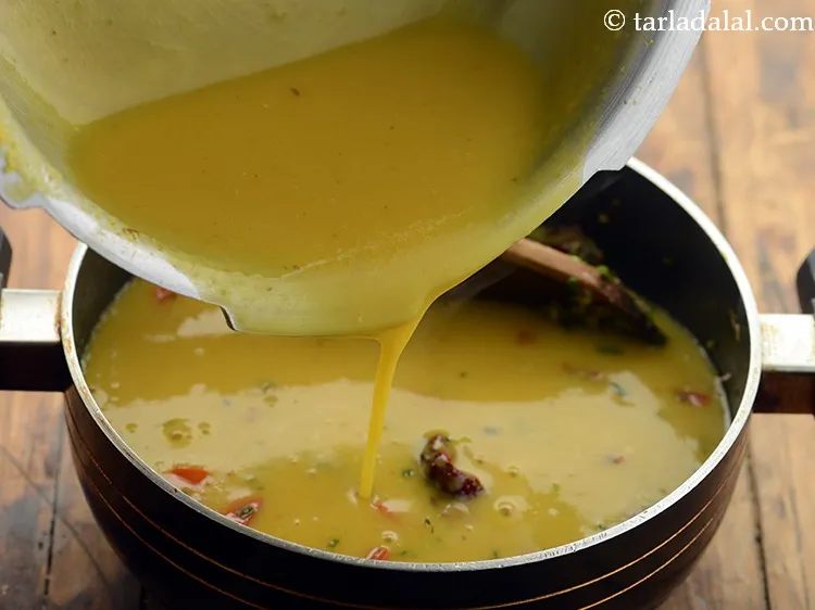 Step 21 – Add the cooked dal.