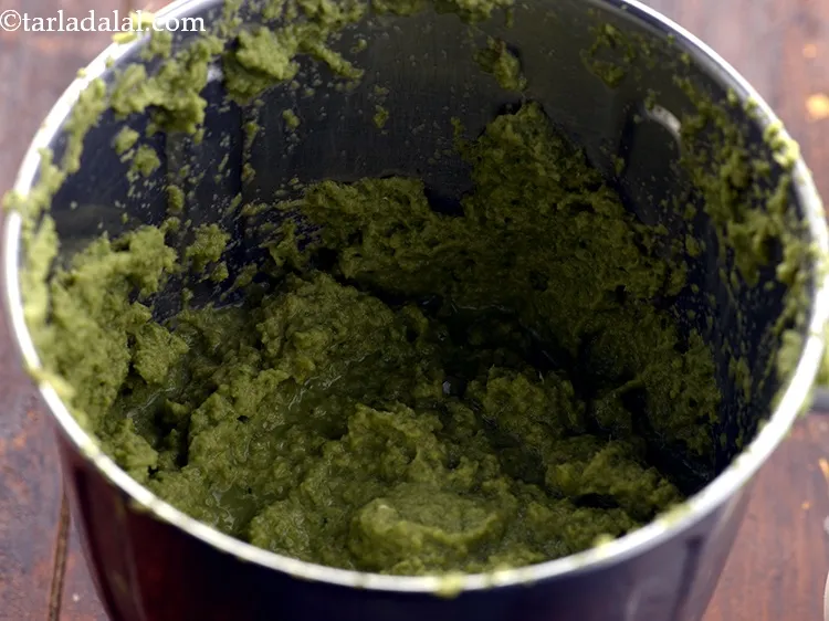 Step 14 – Blend in a mixer to a paste. Keep aside.