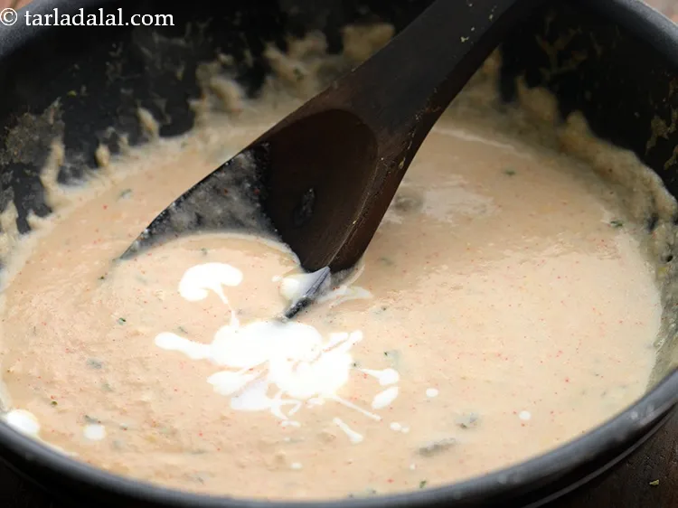 Step 43 – Add the cream.