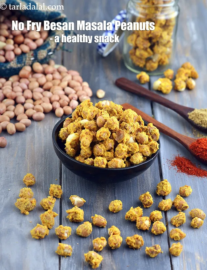 Step 36 – <strong>No Fry Besan Masala Peanuts - a healthy snack.</strong>