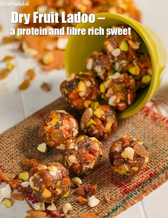Step 32 – <strong>Dry Fruit Ladoo &ndash; a protein and fibre rich sweet.</strong>