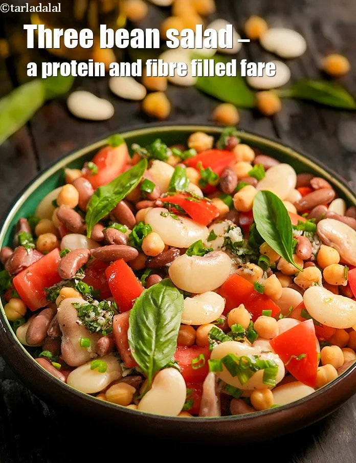 Step 50 – <strong>Three bean salad &ndash; a protein and fibre filled fare.</strong>