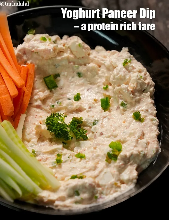 Step 25 – <strong>Yoghurt Paneer Dip &ndash; a protein rich fare.&nbsp;</strong>