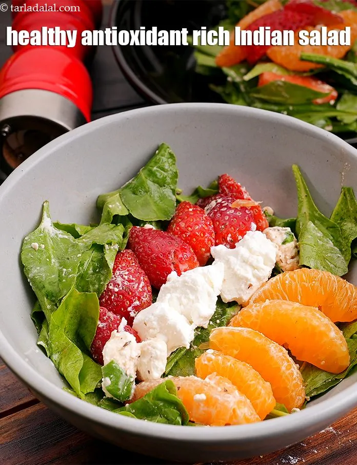 Step 18 – Serve <strong>orange spinach feta salad | baby spinach strawberry orange salad | healthy antioxidant rich …