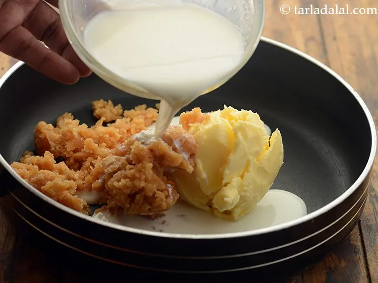 Step 9 – Add milk also to it .