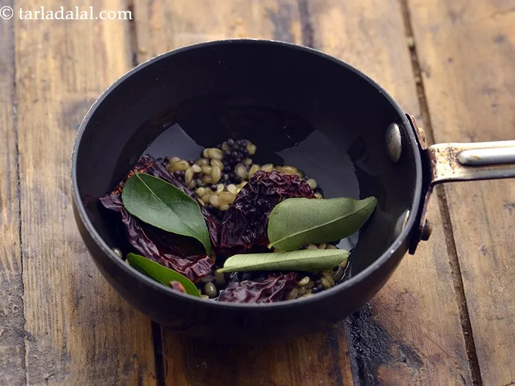 Step 21 – Add curry leaves.