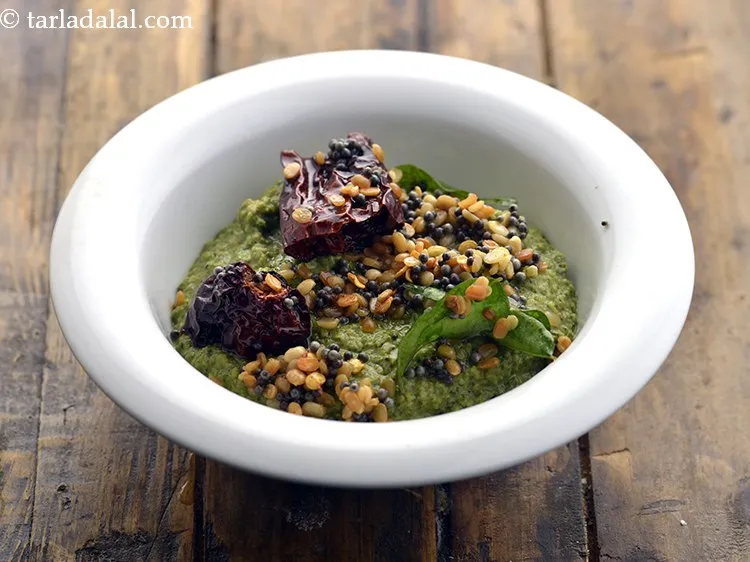 Step 23 – Pour this tempering over the <strong>coconut chutney</strong>.