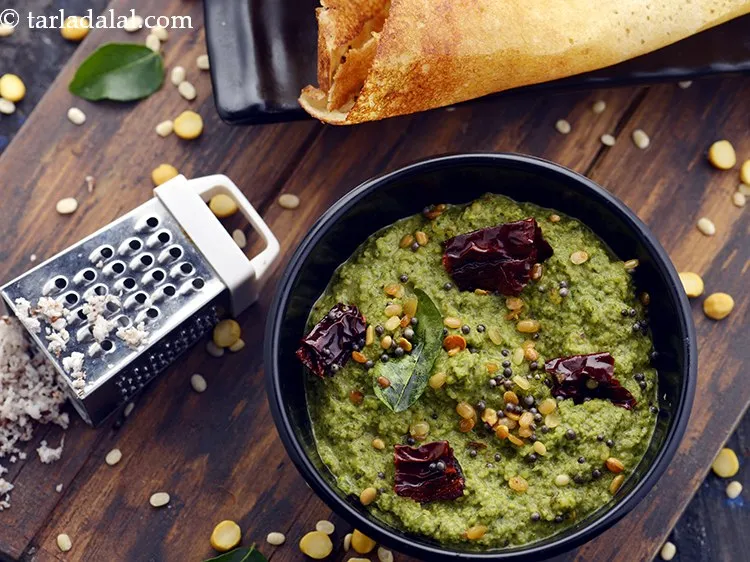 Step 25 – Refrigerate the<strong> healthy coconut chutney</strong> and use as required.