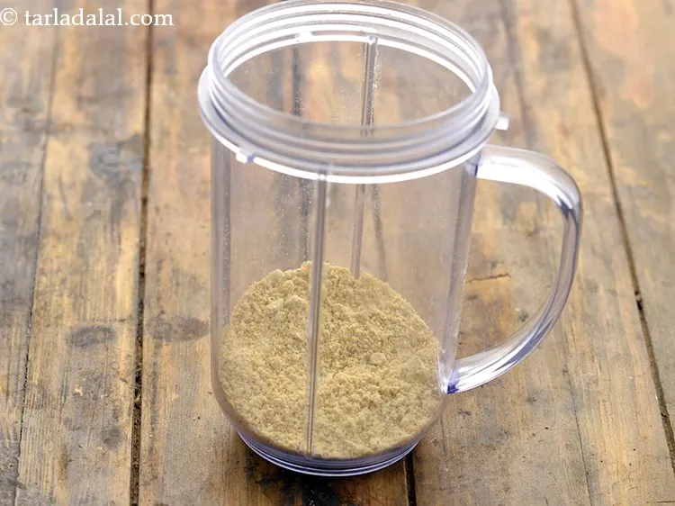 Step 9 – Transfer this blended dal mixture a bigger mixer jar.