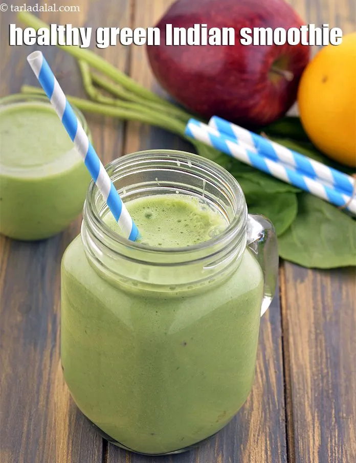 Step 13 – Serve <strong>healthy green indian smoothie</strong> immediately.